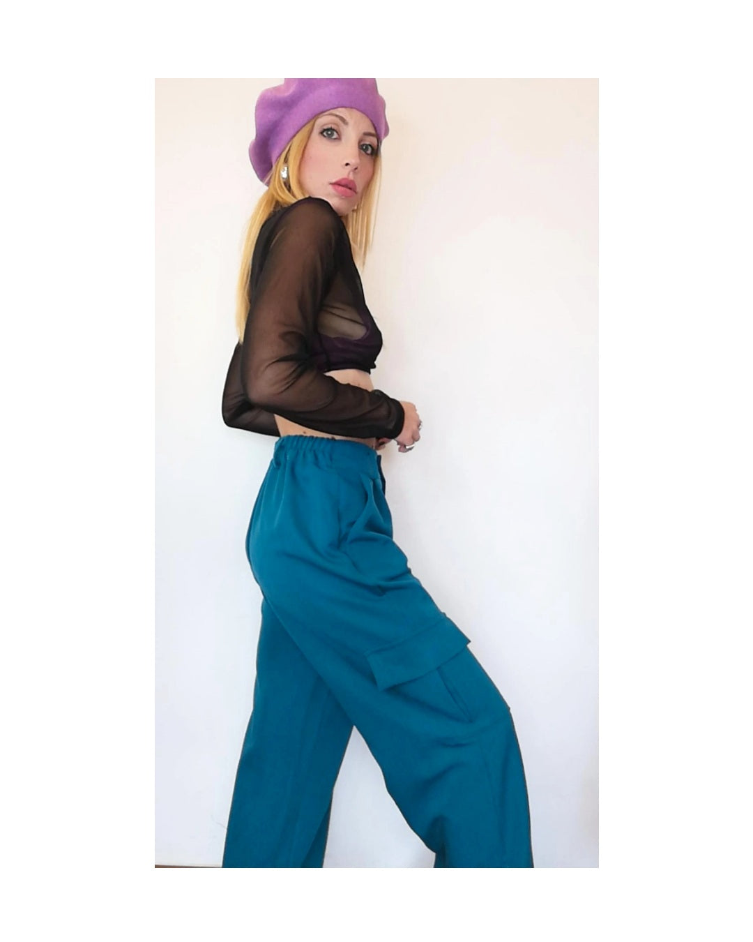 Pantalone combat baloon, PETROLIO!