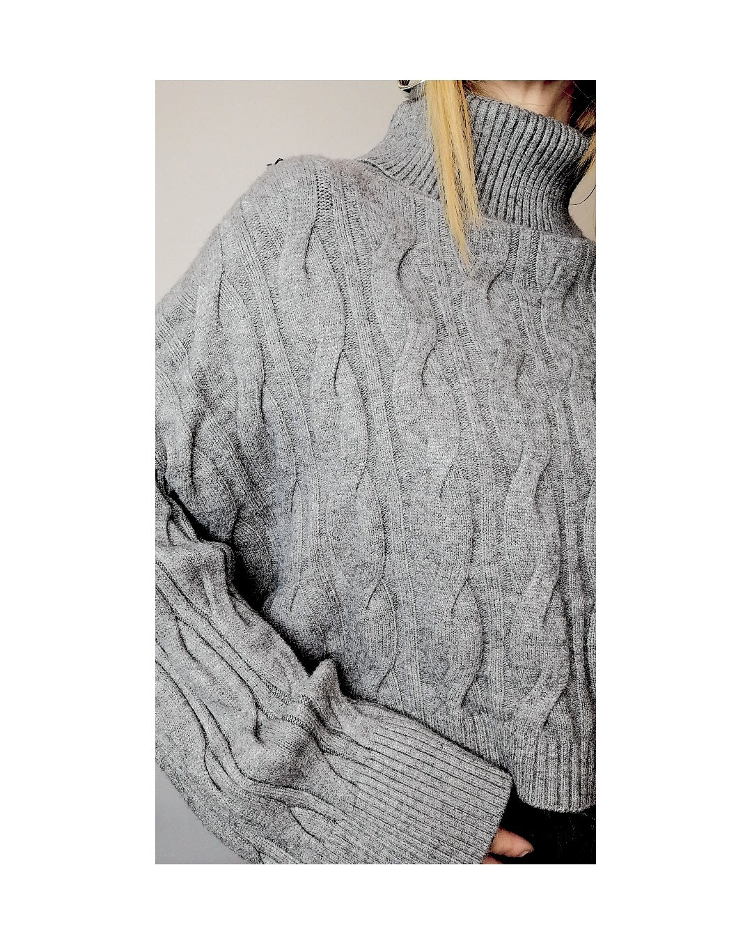 Maglione BOB trecce: GRIGIO!