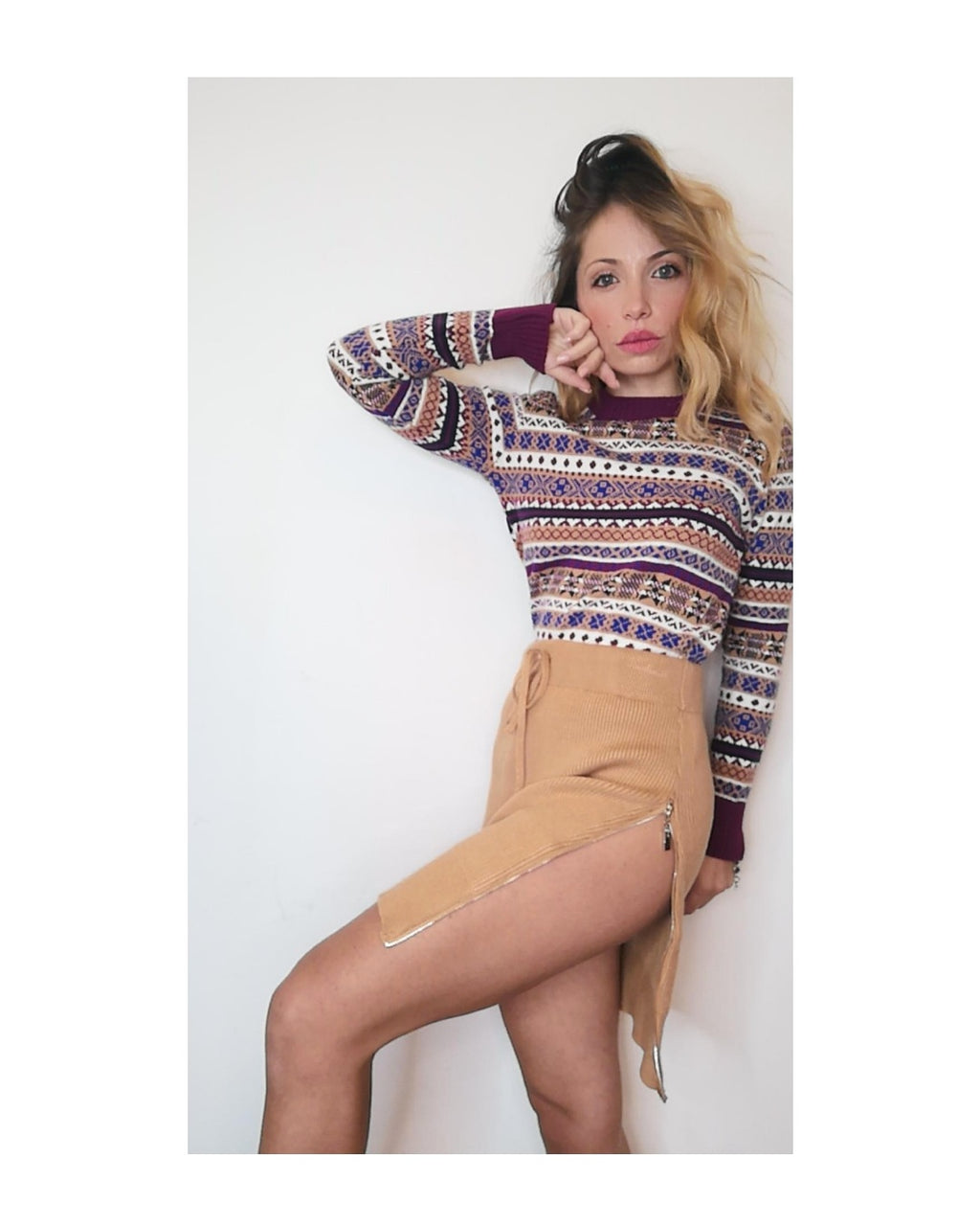 Gonna tubino in maglia con zip!