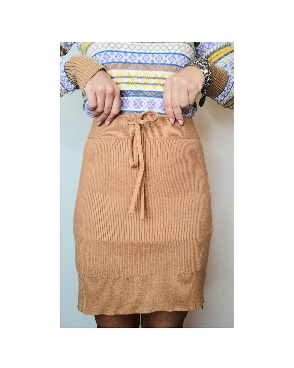 Gonna tubino in maglia con zip!