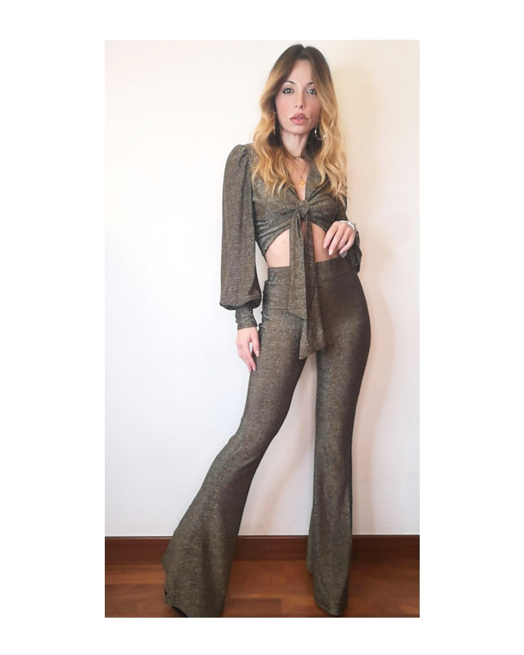 Coordinato lurex Top & Pantalone a zampa!