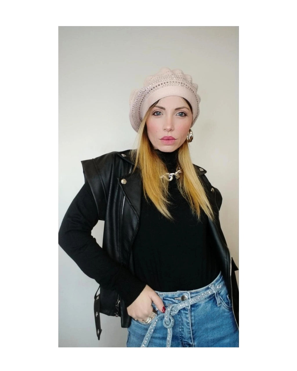 Basco cipria con perline!