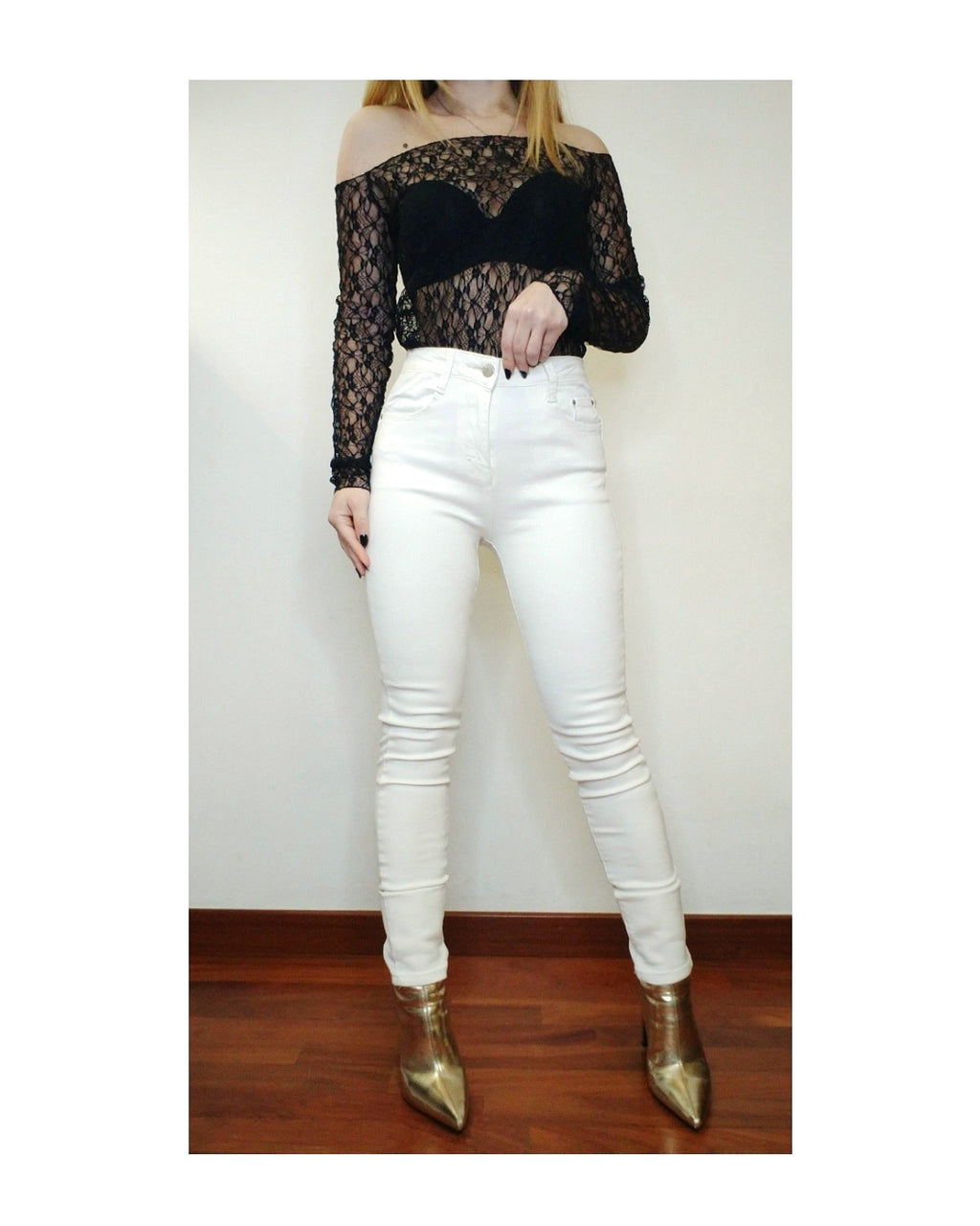 Super push up jeans, WHITE!