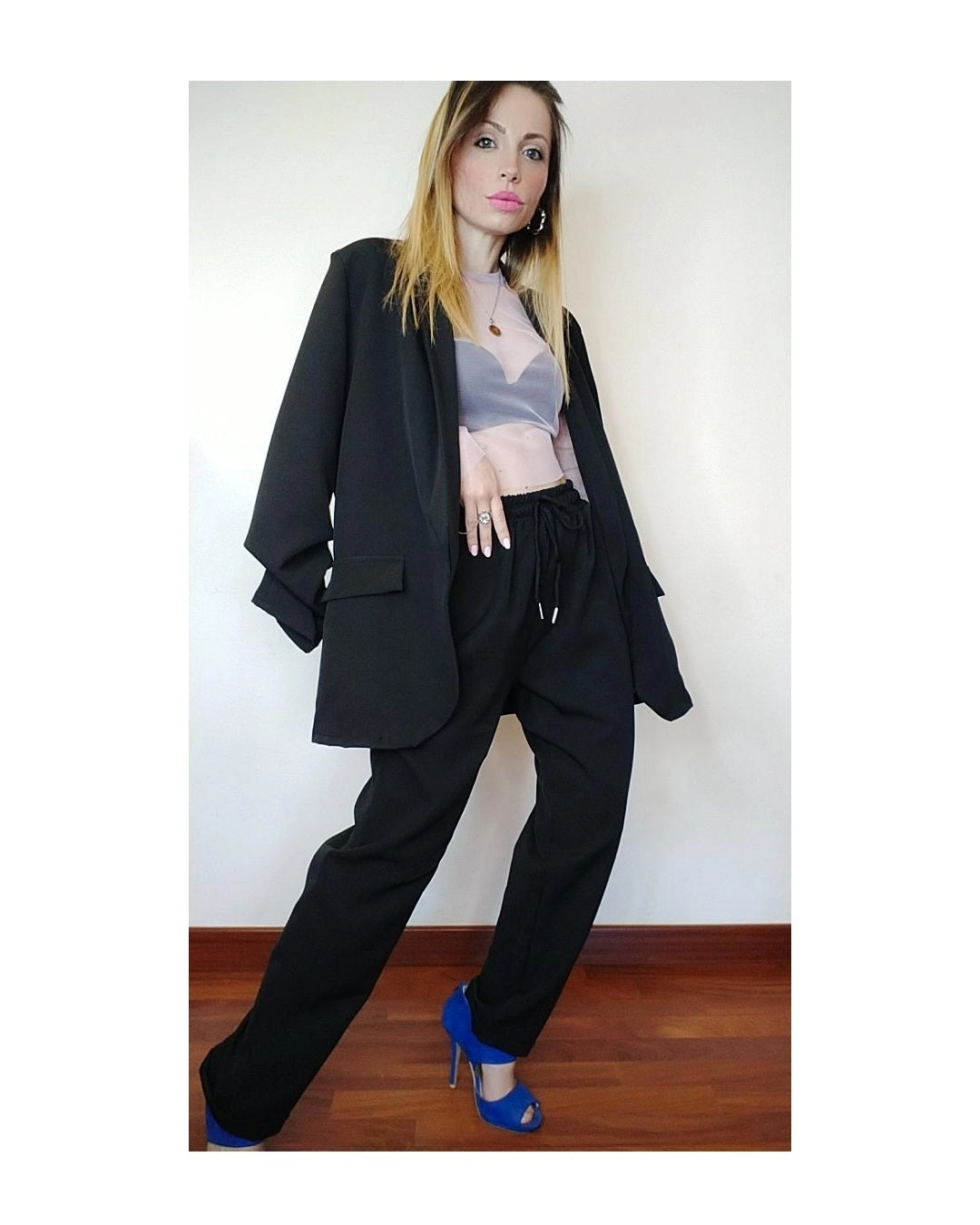 Tailleur casual blazer & pantalone dritto jogger!