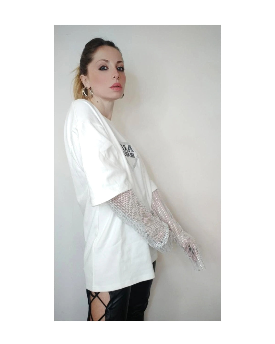 'Paris' mesh shirt: WHITE!