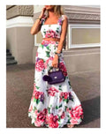 Coordinato top e gonna lunga fantasia floreale!