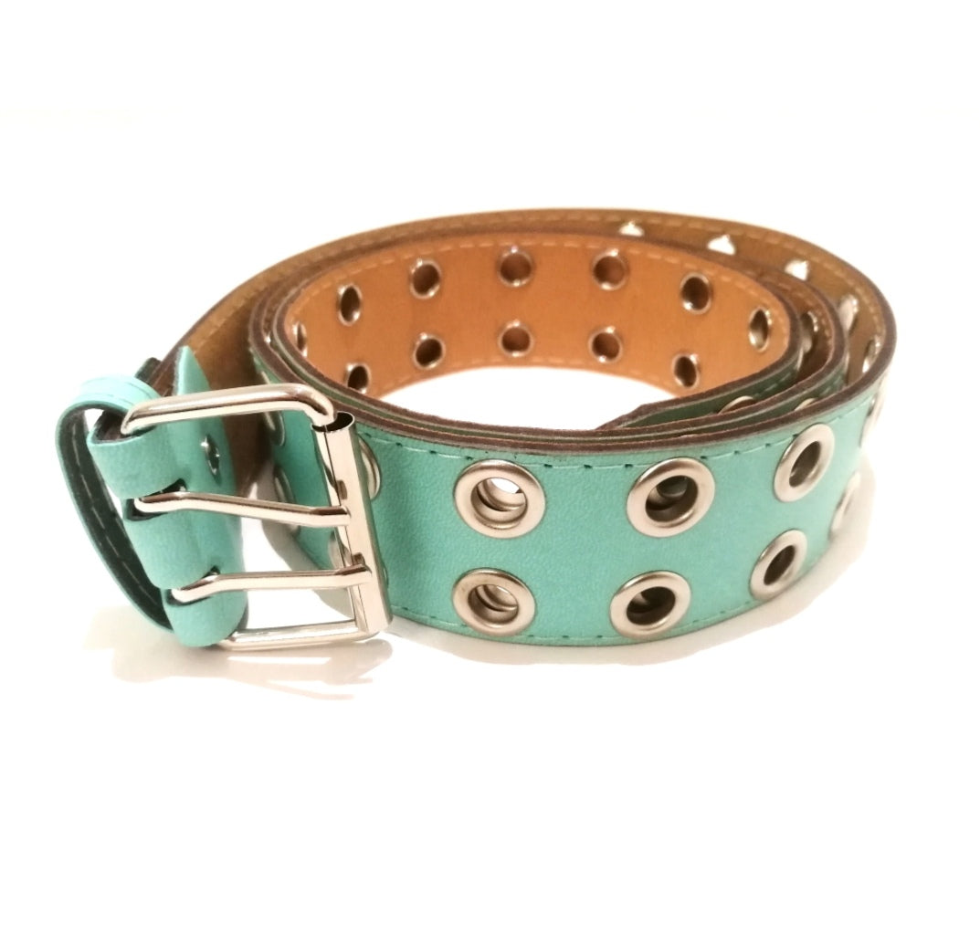 Perforated belt, WATER GREEN!