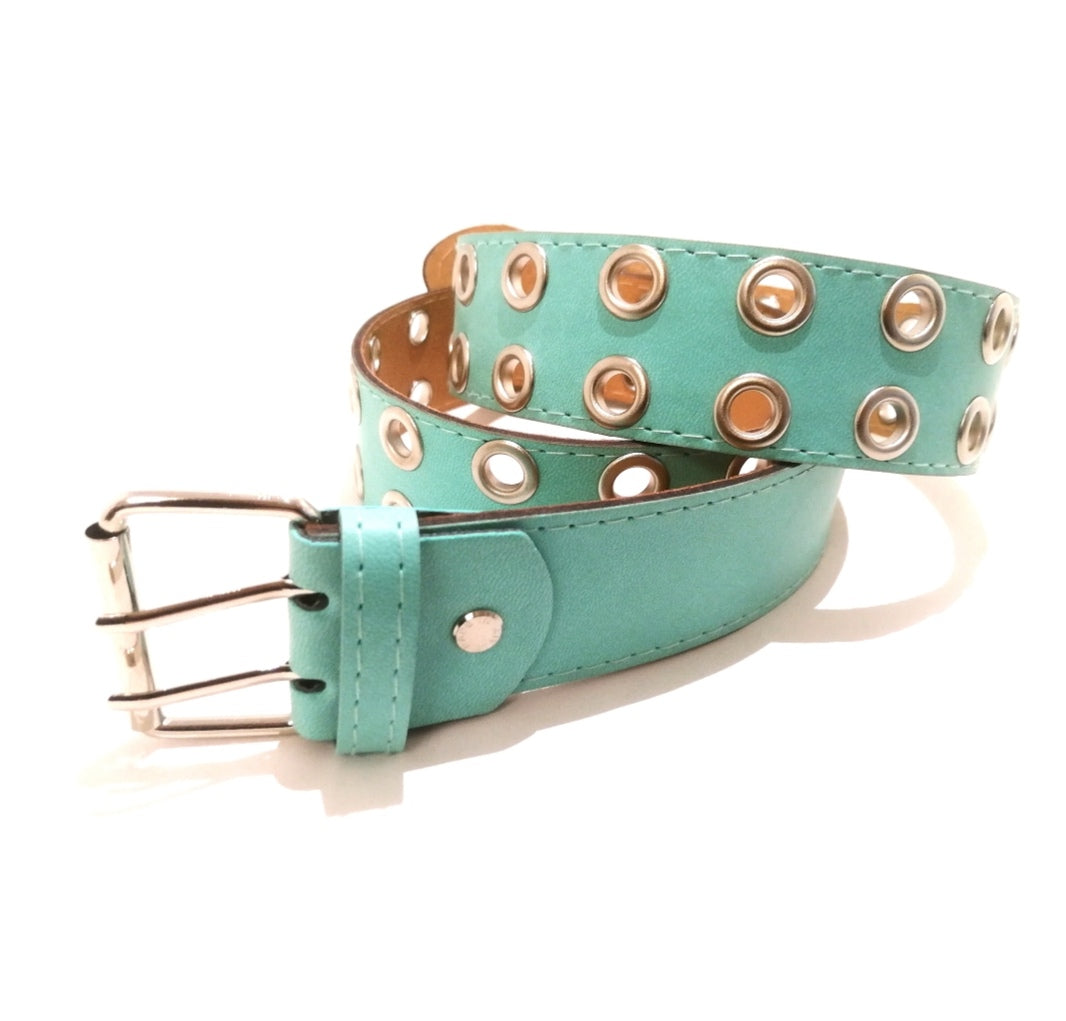 Perforated belt, WATER GREEN!