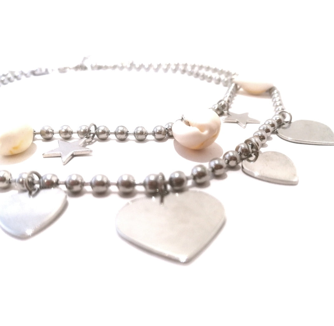 Collana Conchiglie, Cuori e Stelle!