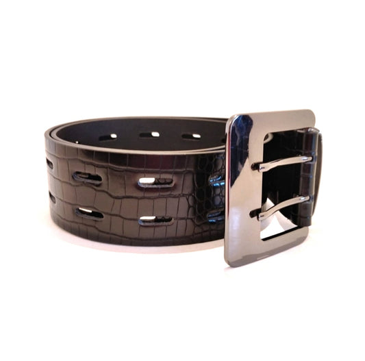 Maxi belt, silver buckle!