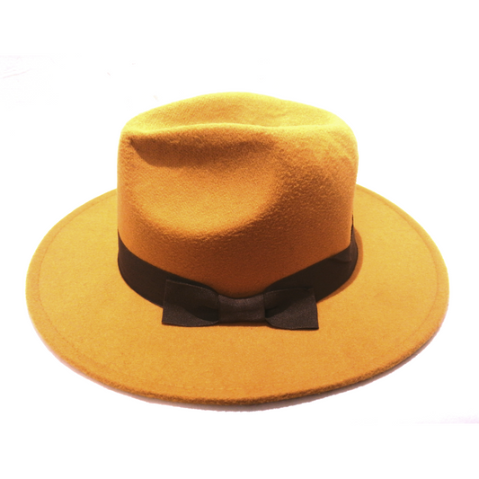 Wide brim hat: MUSTARD or DARK BROWN!